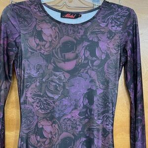 New Motel dark rose maxi dress xs